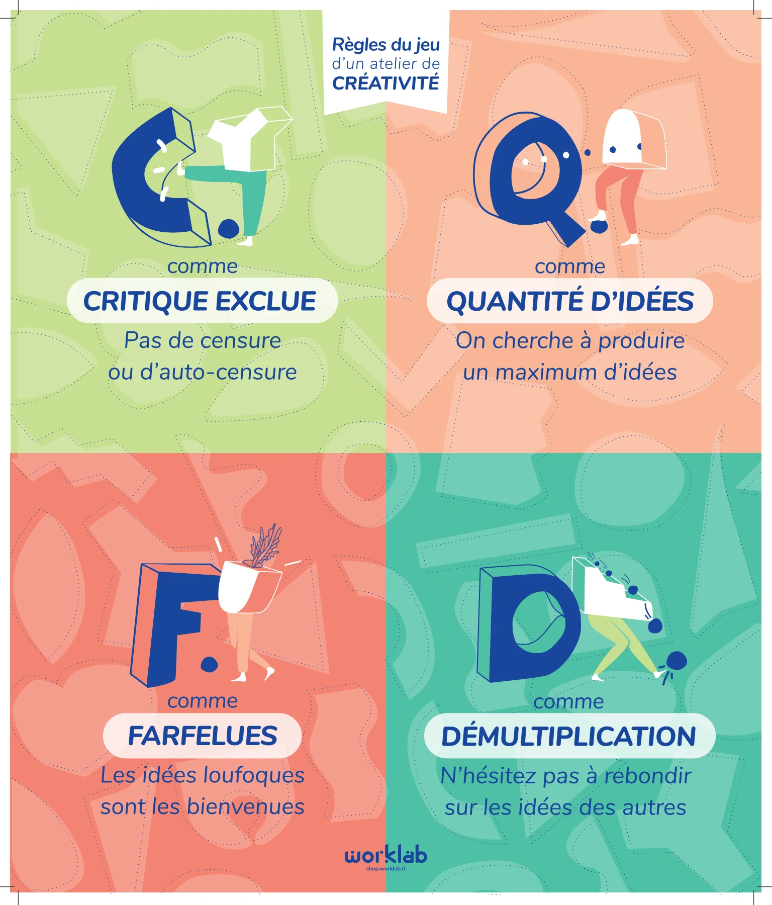 Affiche CQFD : critique exclue, quantité, farfelues et démultiplication